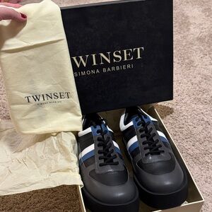 Twinset Simona Barbieri Gray and Blue Sneakers